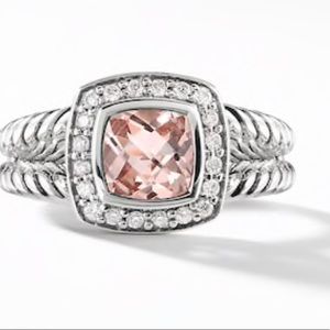 Petite Albion® Ring with Morganite and Diamonds